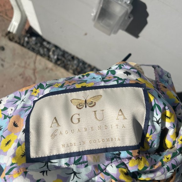 Agua by Agua Bendita Mambo Pleated Floral Cotton-Poplin Midi Dress (Size: M) - Picture 4 of 5